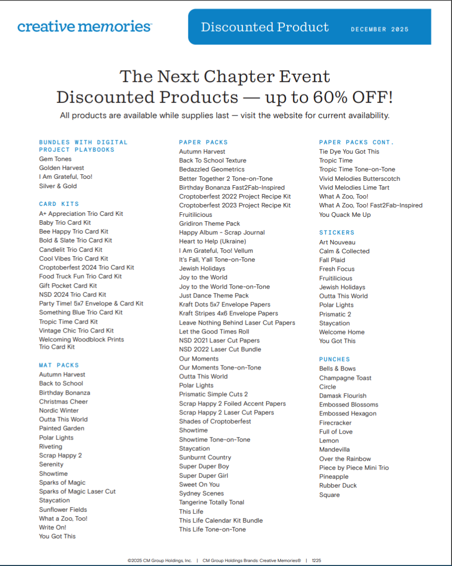 Dec 2025: Tropical Garden & Next Chapter Sale and More!