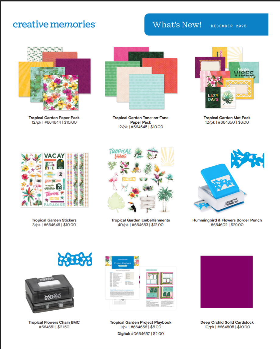 Dec 2025: Tropical Garden & Next Chapter Sale and More!