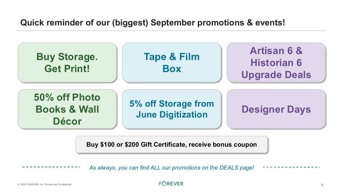Image of: FOREVER: Sept Deals & Promos